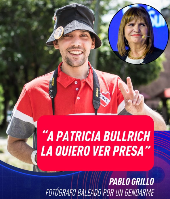 TodoNegativo's tweet photo. La Justicia ratificó el procesamiento de Héctor Jesús Guerrero, el gendarme que le disparó a Pablo Grillo y le produjo graves lesiones. Hay que profundizar en ese caso. Cuando caiga el gobierno libertario Patricia Bullrich tiene que ir presa por esto también. https://t.co/dgtMAqyken