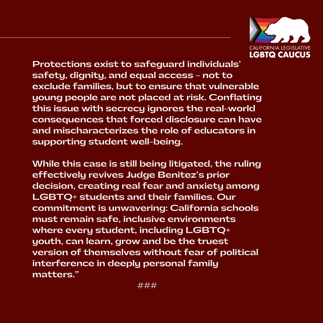 California Legislative LGBTQ Caucus tweet media