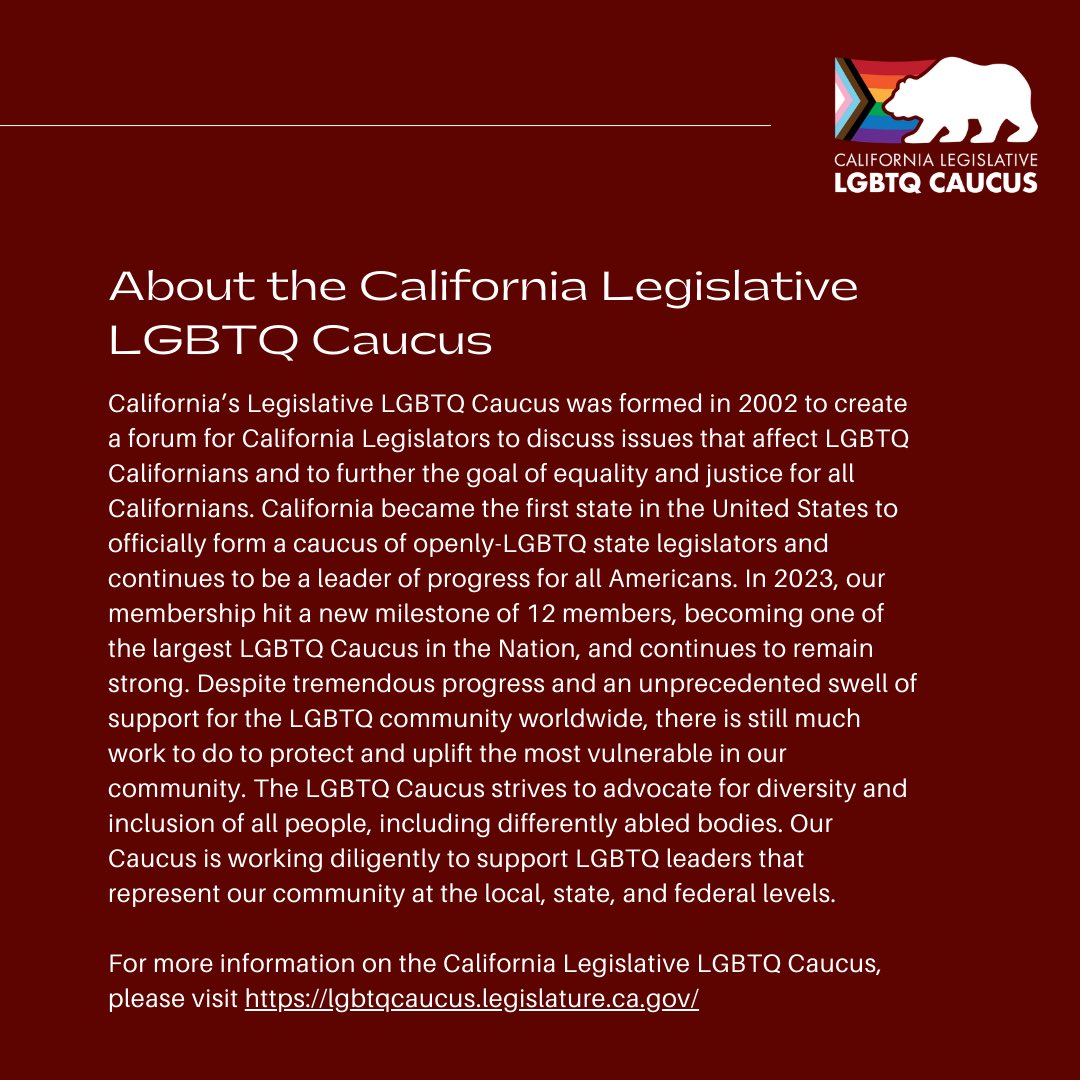 California Legislative LGBTQ Caucus tweet media