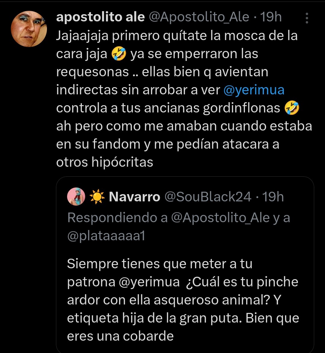 ¿No me digan que ésta escoria estaba en el fandom? Jajajaja mira tú, de lo que se entera una. Con razón la obsesión de éste animal náuseabundo en hetear a Yeri. <a href="/yerimua/">tu bratz favorita</a> ay mami, cómo las tienes sufriendo por tí. Dice que le pedían las turbias atacar a otras. No mms cobarde