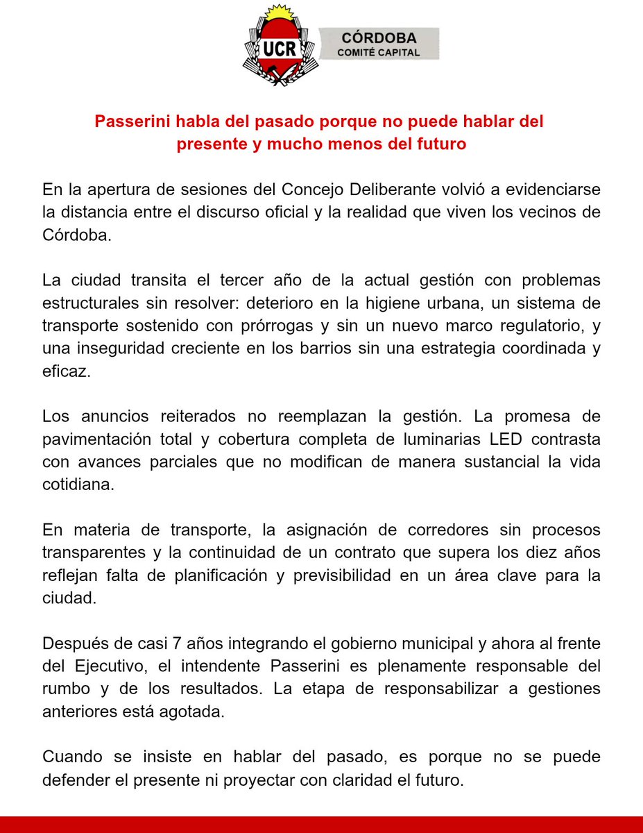 Passerini habla del pasado porque no puede hablar del presente y mucho menos del futuro 👇🏼👇🏼