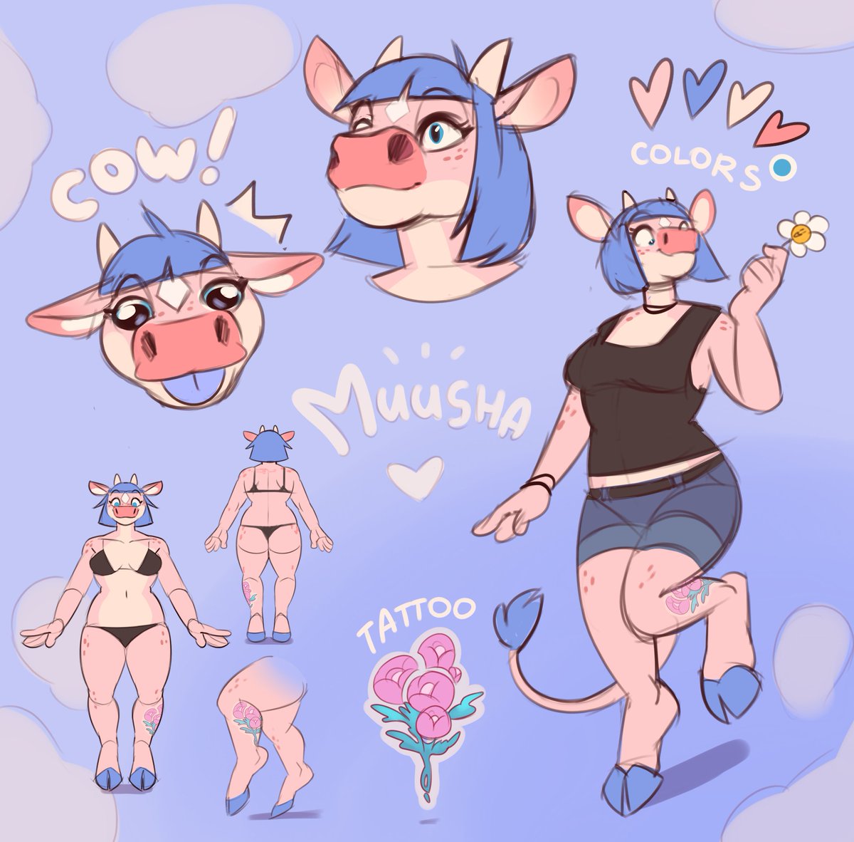 Bubbynski's tweet photo. 🐮💙🌺 https://t.co/K2BkXbjugr