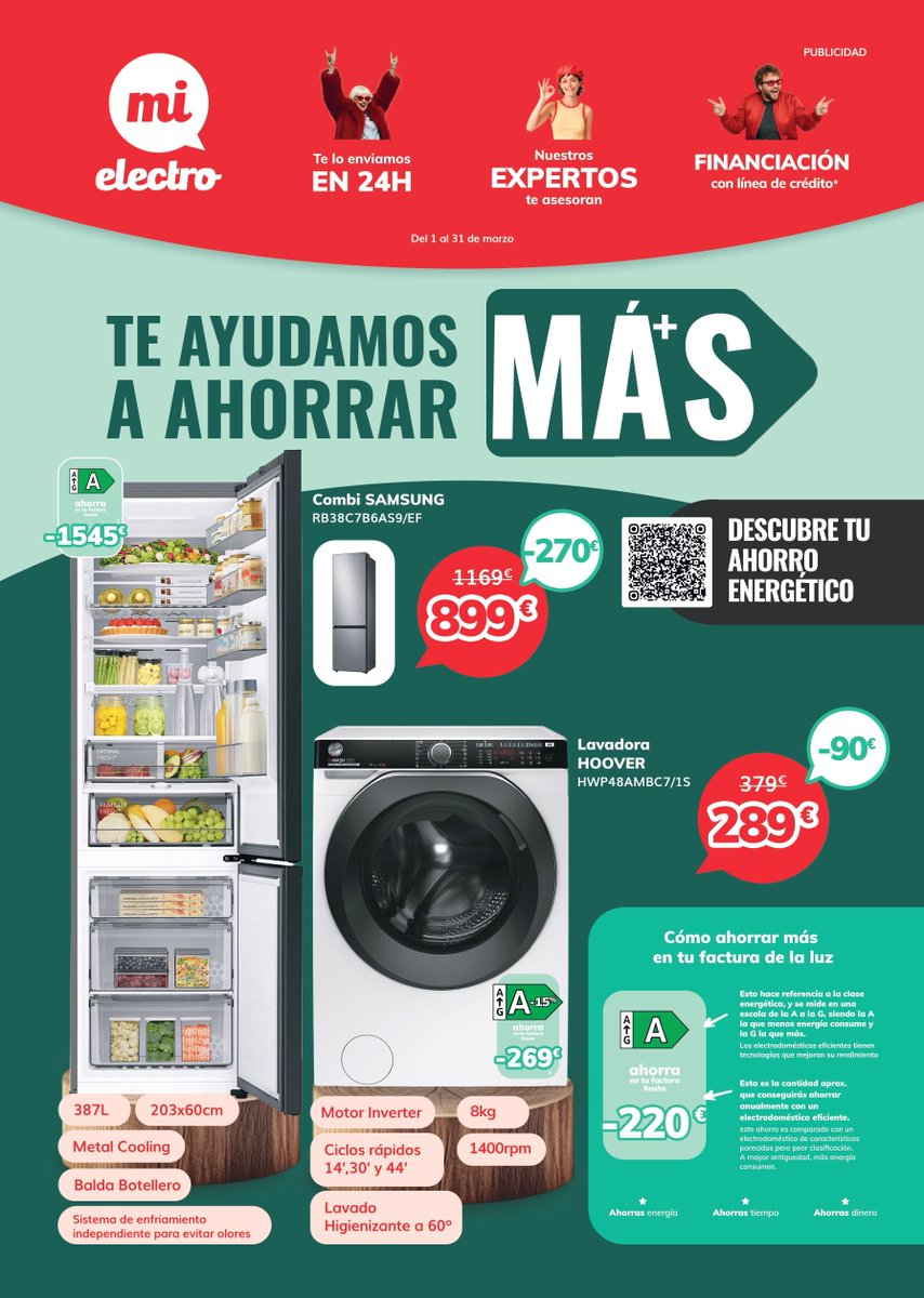 ElectroHiper's tweet photo. Eficiencia Energética y Ahorro. Porque en Mi Electro no vendemos electrodomésticos. Vendemos tranquilidad, soluciones y un servicio que marca la diferencia #MEH https://t.co/L9pdetPVTI