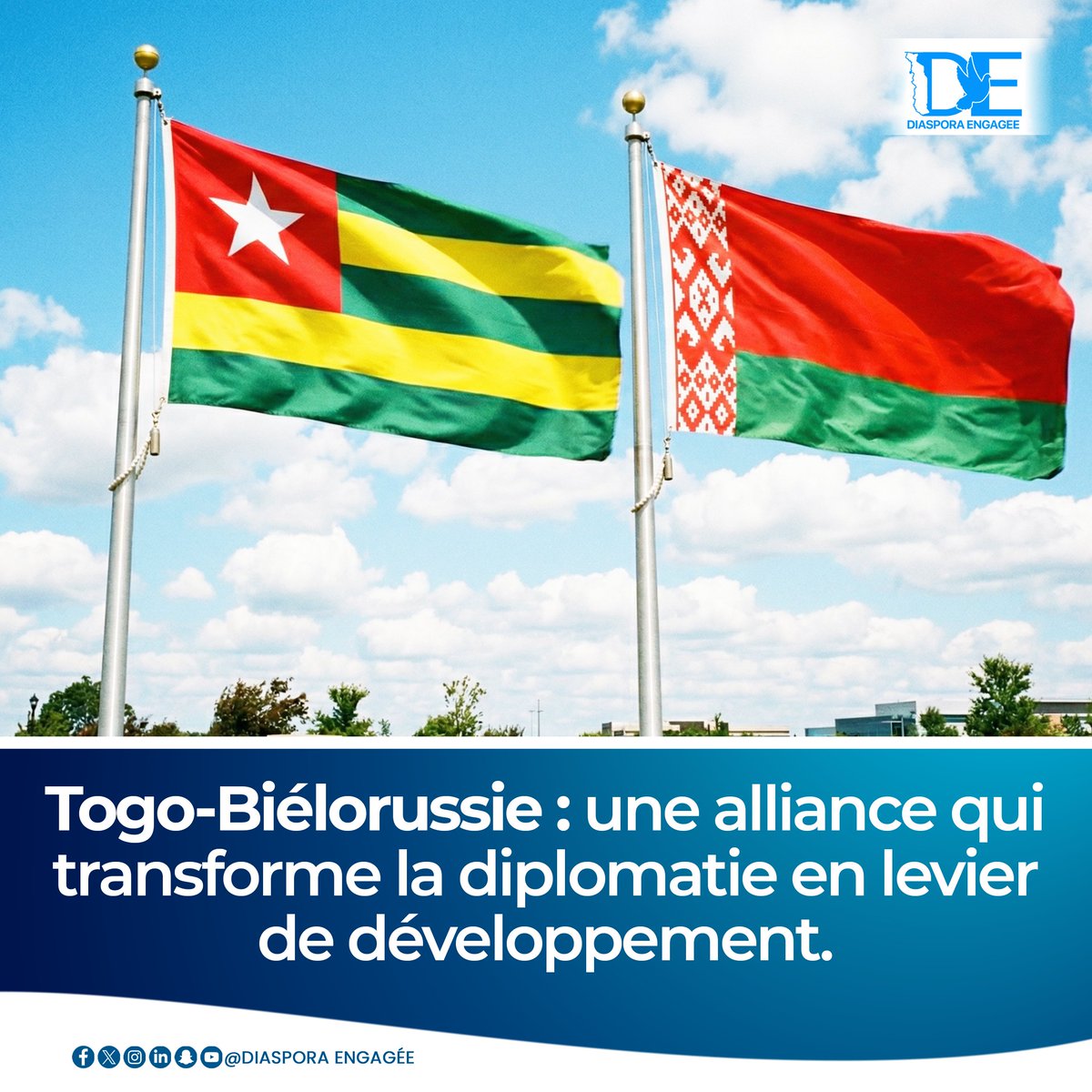 Le #Togo et la #Biélorussie renforcent leur partenariat stratégique dans l’agriculture, l’industrie, la logistique et le commerce. Lomé affirme son rôle de hub régional et fait de la coopération diplomatique un levier de souveraineté et de croissance.
#Diplomatie