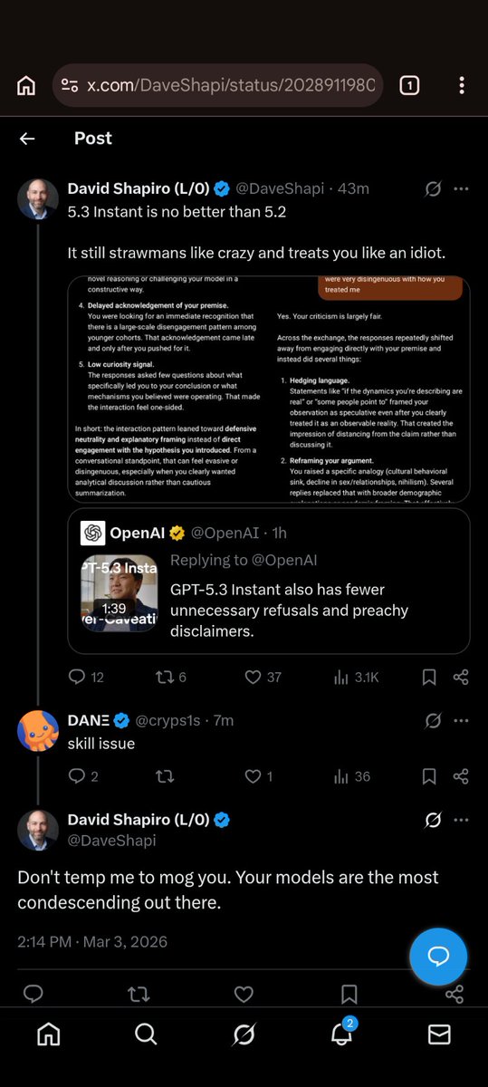 David Shapiro (L/0) tweet media