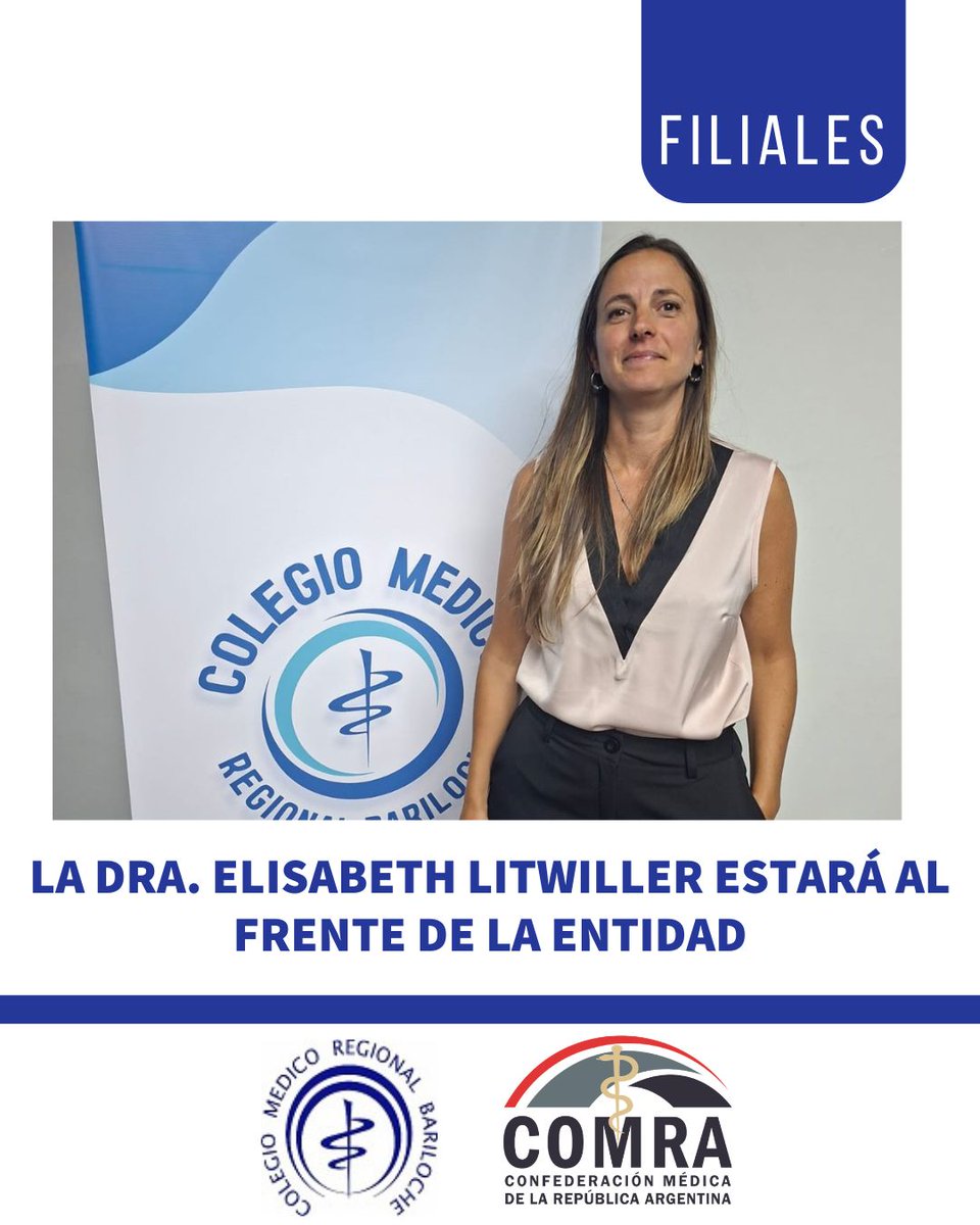 Comraoficial's tweet photo. FILIALES I RENOVACIÓN DE AUTORIDADES EN EL COLEGIO MÉDICO REGIONAL BARILOCHE
✅ La Dra. Elisabeth Litwiller estará al frente de la entidad.
👉Accedé a la nota completa:https://t.co/JhdrK9UCFn https://t.co/8ujMFsZra2