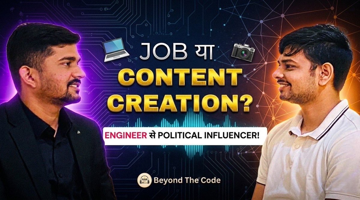 BTC_PodcastShow's tweet photo. 🚀 Want to Crack Cognizant GenC Off Campus?

LISTEN: Cognizant GenC Off Campus का पूरा सच 🤯 | Salary, Rejections और Content Creation की ताकत 🔥

Full Episode Out Now 🎧

https://t.co/XZ6SHfFkHZ

Ft. Vikram Kautlya | Software Engineer &amp; Content Creator https://t.co/bsl1u2DOyx