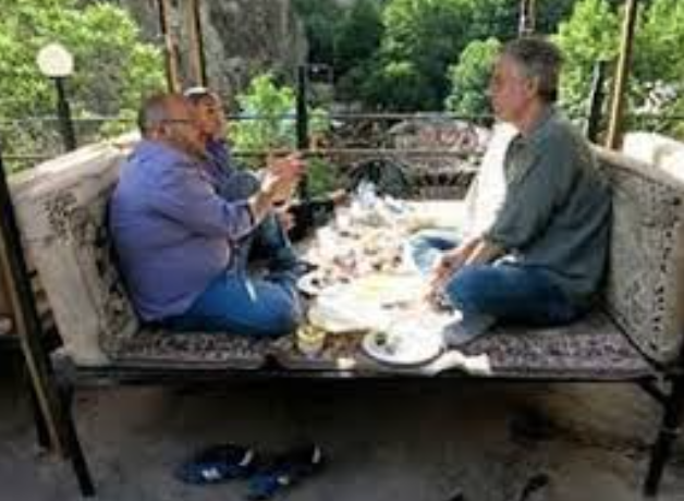 ISASaxonists's tweet photo. Remember when Anthony Bourdain visited Palestine &amp; on a separate occasion did a whole program *in* Iran humanizing them all? And that was watched by a receptive audience? 

And then he "unexpectedly" died but the official reason seemed off? 

Not to sound conspiratorial but 👀 https://t.co/CUHaqluugn