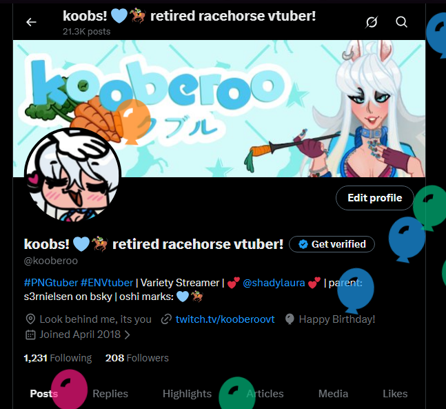 koobs! 🩵🏇 retired racehorse vtuber! tweet media
