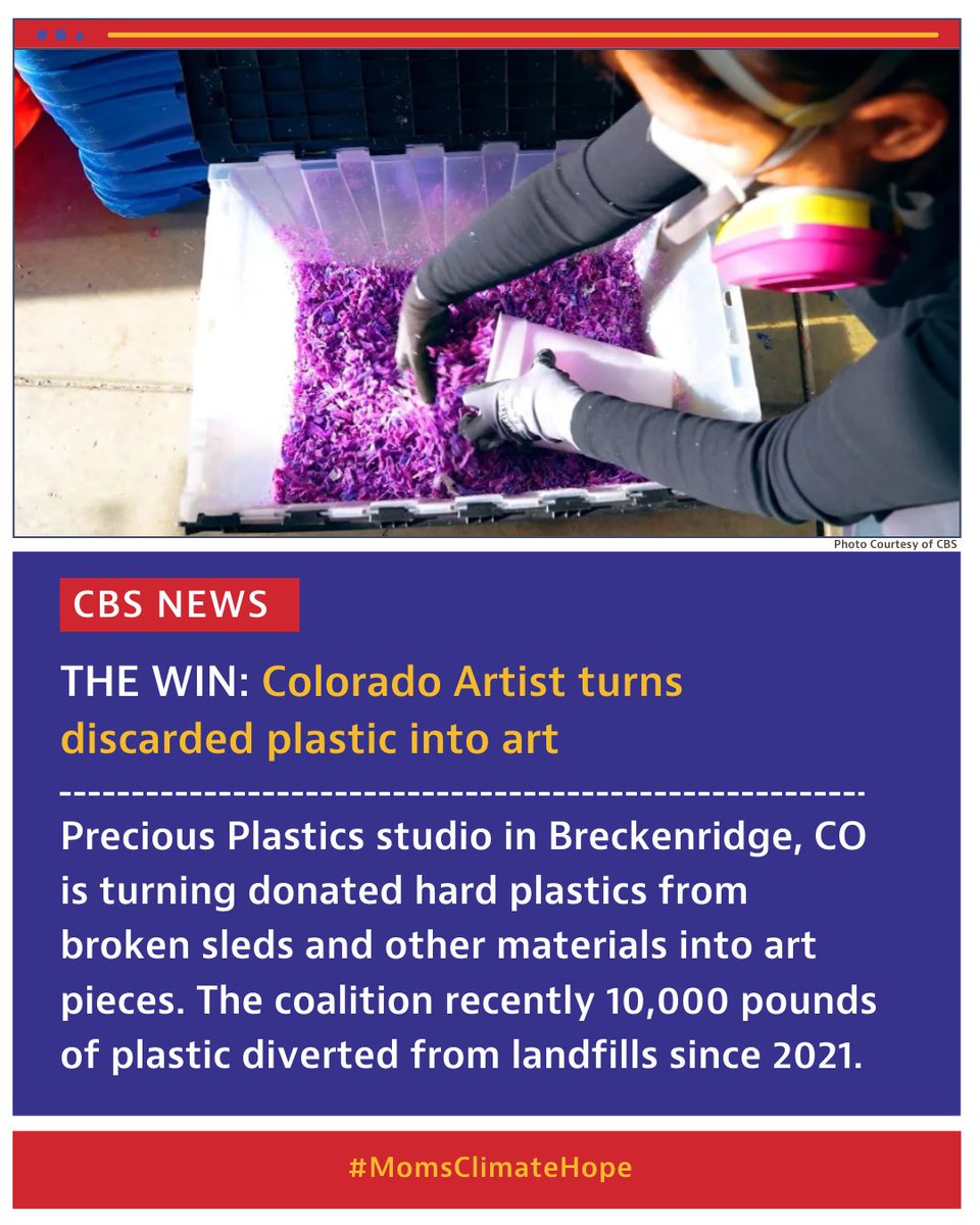 We love enviro art! <a href="/CBSNews/">CBS News</a> features <a href="/preciousplastic/">Precious Plastic Co</a> in CO. #ClimateWins
