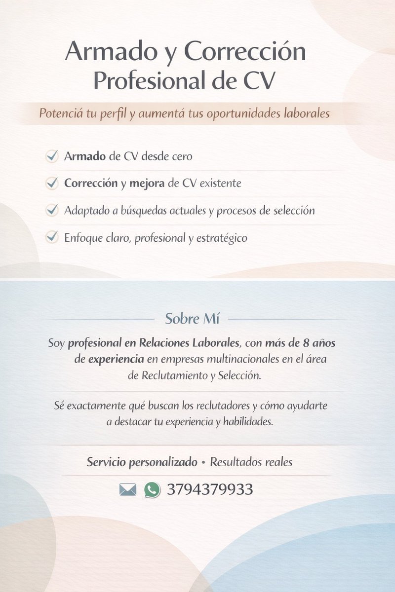 RecruiterIT3's tweet photo. Buenasss!
Si necesitan ayuda con su CV o perfil de LinkedIn me pueden mandar un mensaje 📨 https://t.co/8h2bJOjILc