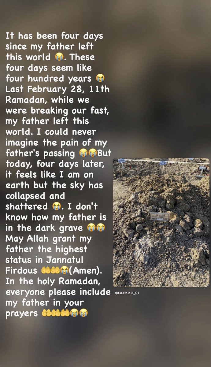 iamfarhad18's tweet photo. Everyone please keep my father in your prayers 🤲😭 https://t.co/ezKjRA1J4b