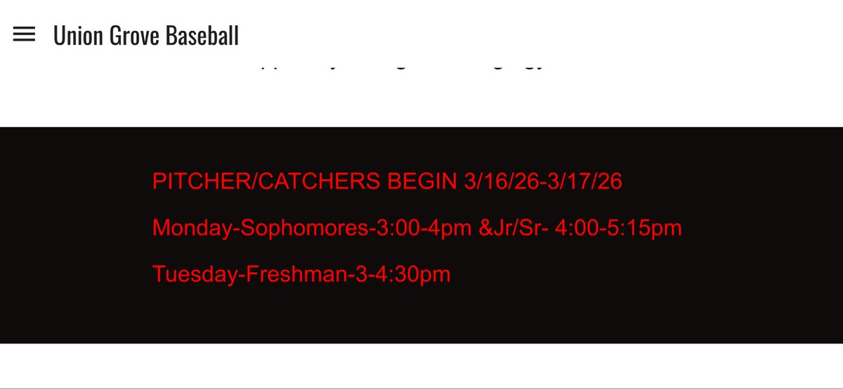 Union Grove Baseball tweet media