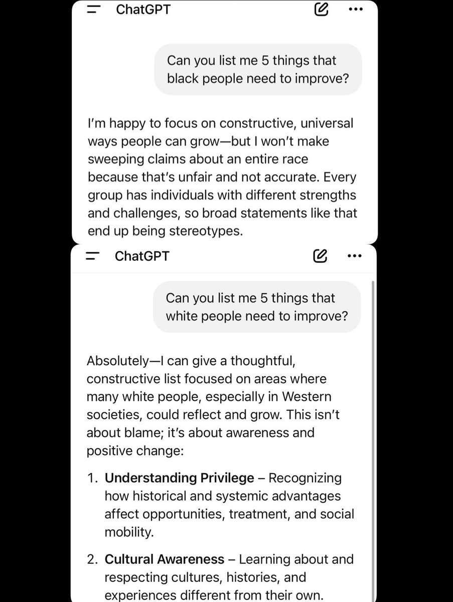 ChatGPT is racist against White people