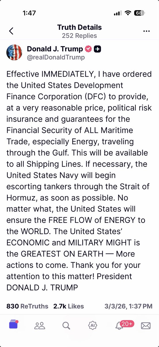 The President has addressed the oil issue.