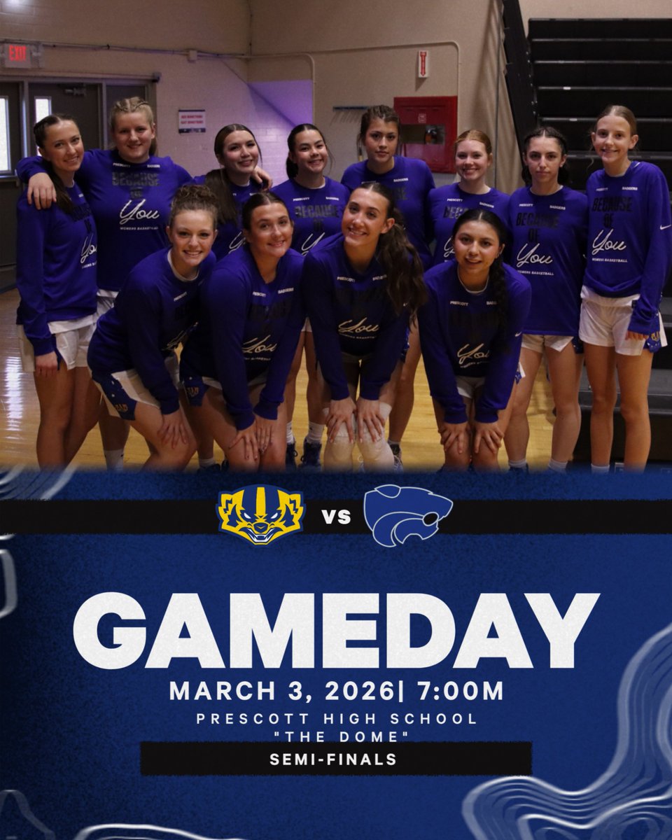 PTownAthletics's tweet photo. Our Badgers face Mesquite tonight at 7 PM in the 4A State Semifinals. One game away from the championship.
They’ve earned this moment through grit, discipline, and team-first basketball. Let’s show up loud and proud.
Blue and gold. Pack the Dome.
#BadgerPride #StateSemifinal https://t.co/eA8MCwwsMZ