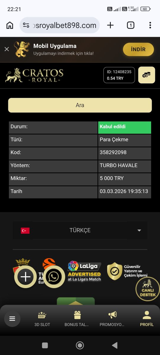 Cratosroyalbet kralsin