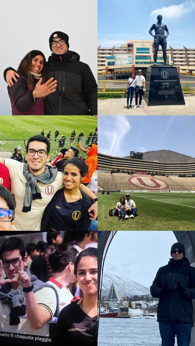 Ayer le pedí la mano a mi enamorada, ahora novia. 
Y claro que tenía que usar algo de <a href="/Universitario/">Universitario</a>. Nuestra primera salida fue a un partido U vs Boys por el año 2019 en el Monumental y a lo largo de nuestros casi 7 años siempre ha estado presente. 
Tromso, 02/03/26.