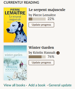 WinRime's tweet photo. @goodreads 2 - one audio (in French) and one on my Kobo (in English) https://t.co/BHpYickklw