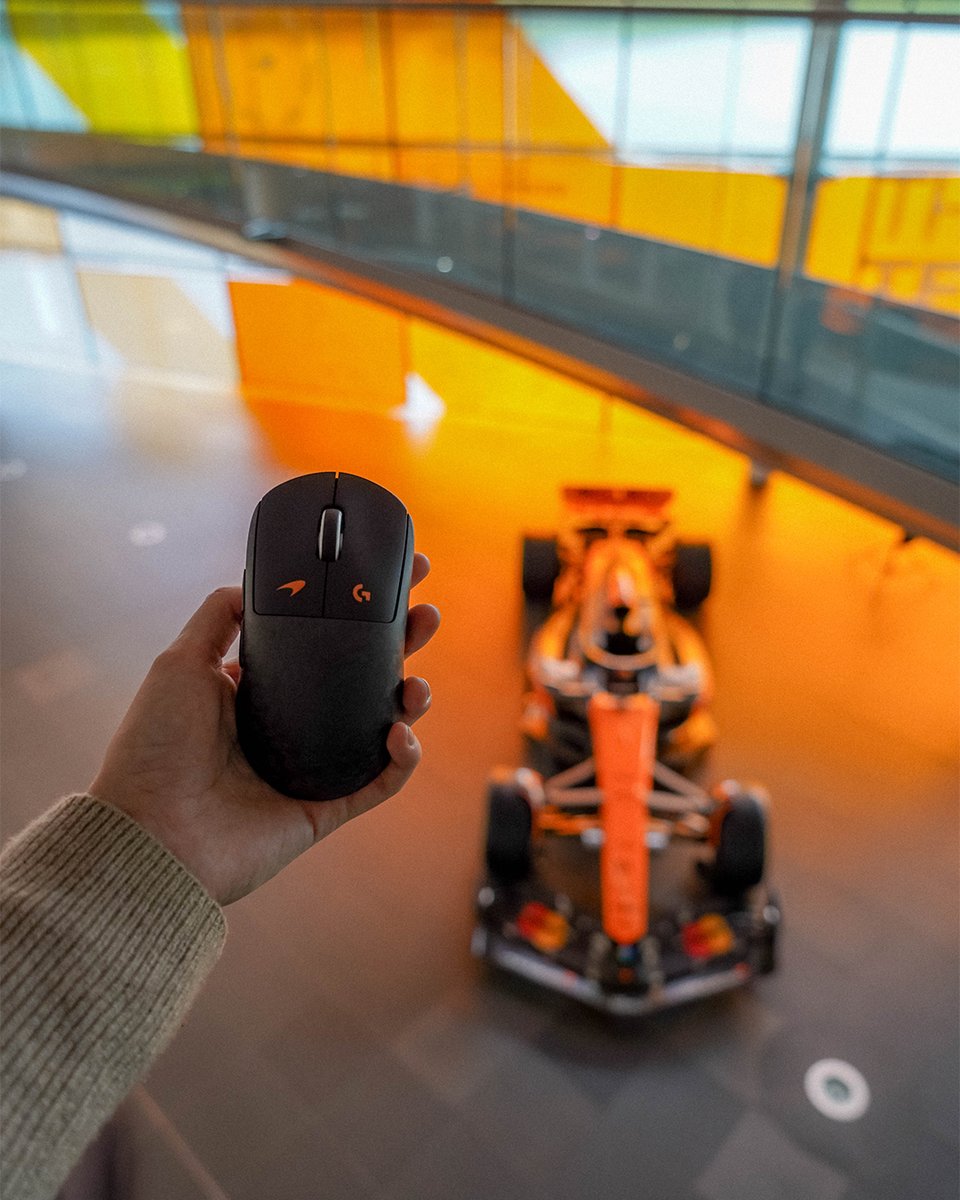 LogitechG's tweet image. PRO X : Victory Edition at the McLaren Technology Centre 🧡 

Surrounded by champions. Right where it belongs 🏆