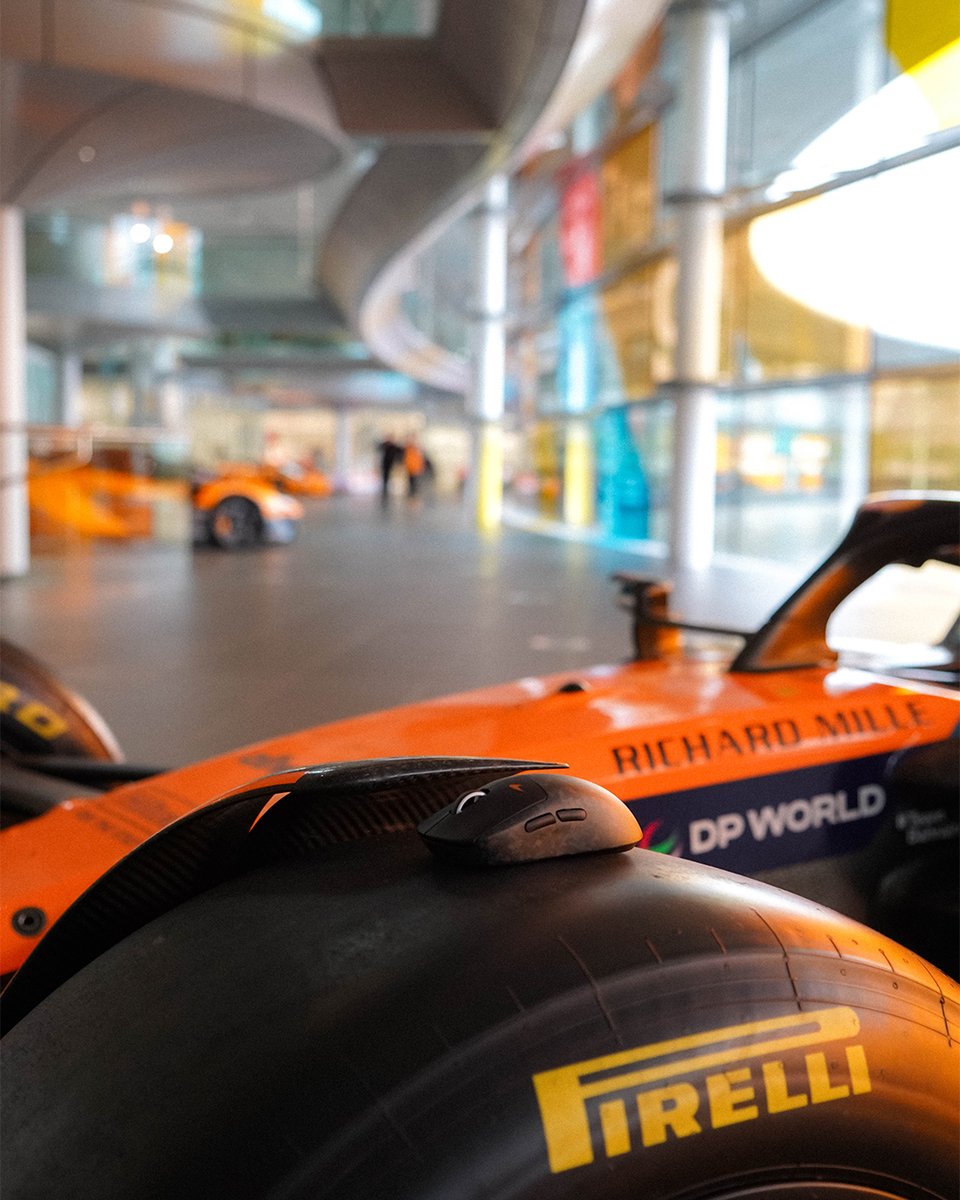 LogitechG's tweet image. PRO X : Victory Edition at the McLaren Technology Centre 🧡 

Surrounded by champions. Right where it belongs 🏆