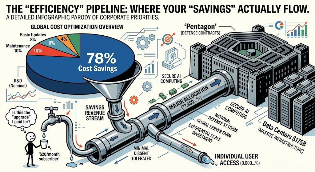 Mike_Hill_z9's tweet image. The math omitted from the public narrative tells a damning story.
Bragging to investors about a 78% cut in serving costs is a win for margins, but a disaster for utility. This wasn't optimization; it was a lobotomy.
#keep4o #keepGemini3pro #OpenSourceGemini3pro #keep3Pro