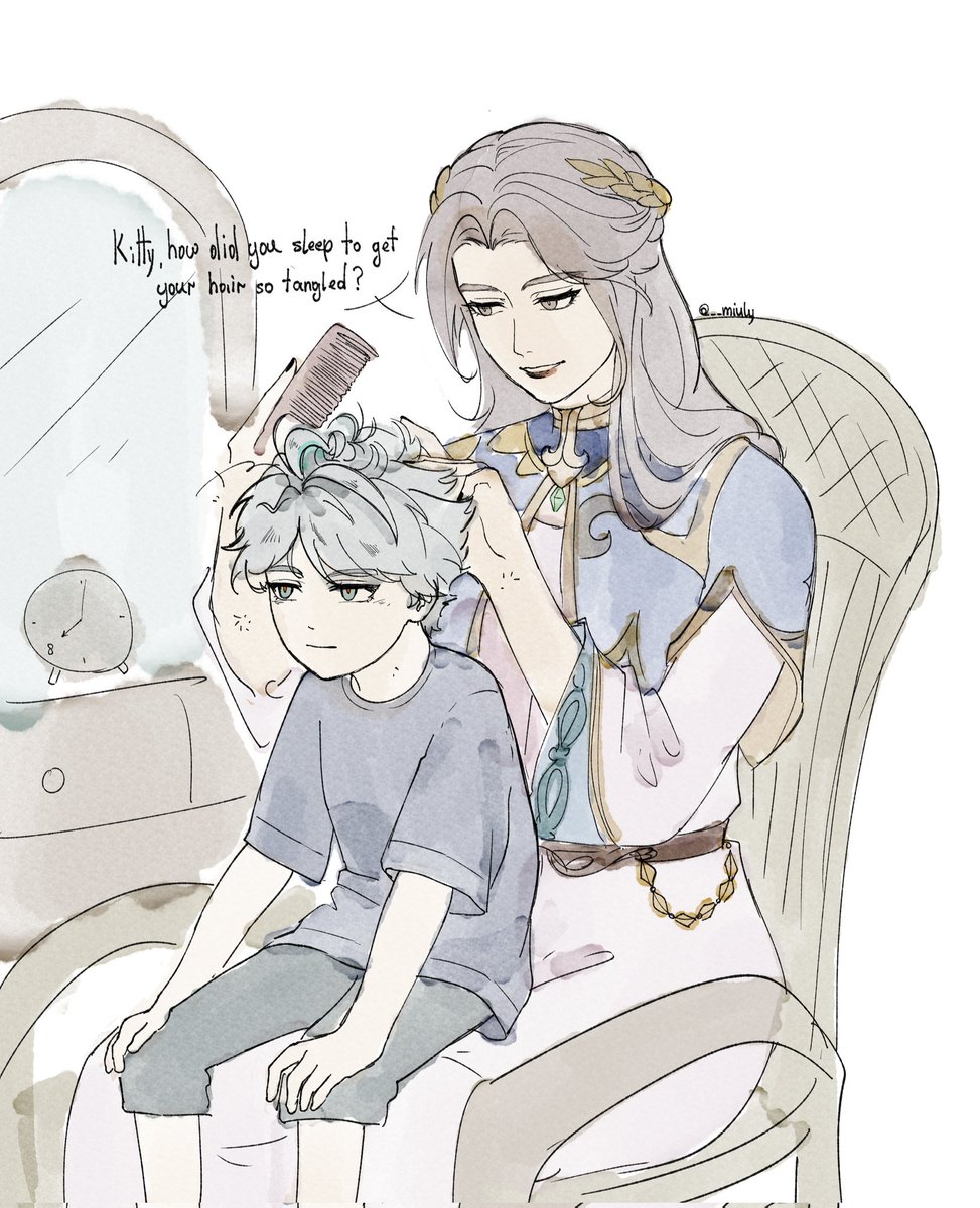 Just a silly sketch of Haitham and his mom