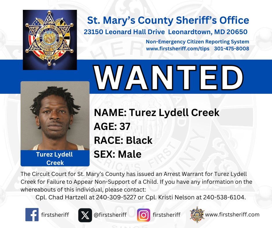 St. Mary's County Sheriff's Office tweet media