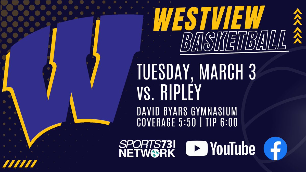 IT’S GAME DAY: 🏀

The Westview Chargers host Ripley TONIGHT in the region semifinals!

Live coverage begins at 5:50, with tipoff at 6:00!

🎙️<a href="/Cprescott15/">Chase Prescott</a> brings you all the action!

A special thank you to our Game Day Sponsors: First Response Security, First Citizens National
