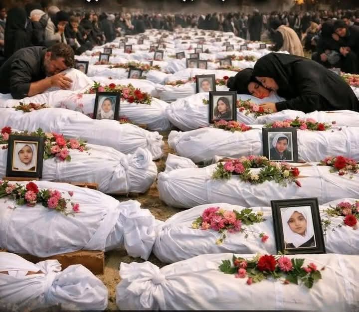 Hoy Irán ha despedido a las 160 niñas asesinadas por Trump y Netanyahu. Dos criminales de guerra que deben ser juzgados.