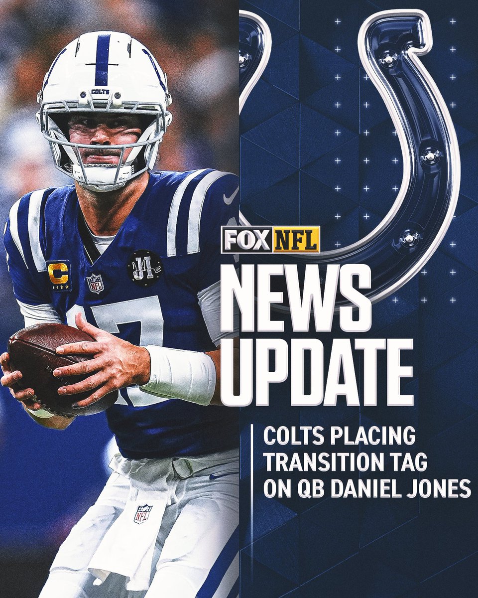 The #Colts are placing the transition tag on QB Daniel Jones, per multiple reports. The tag is $37.8M.