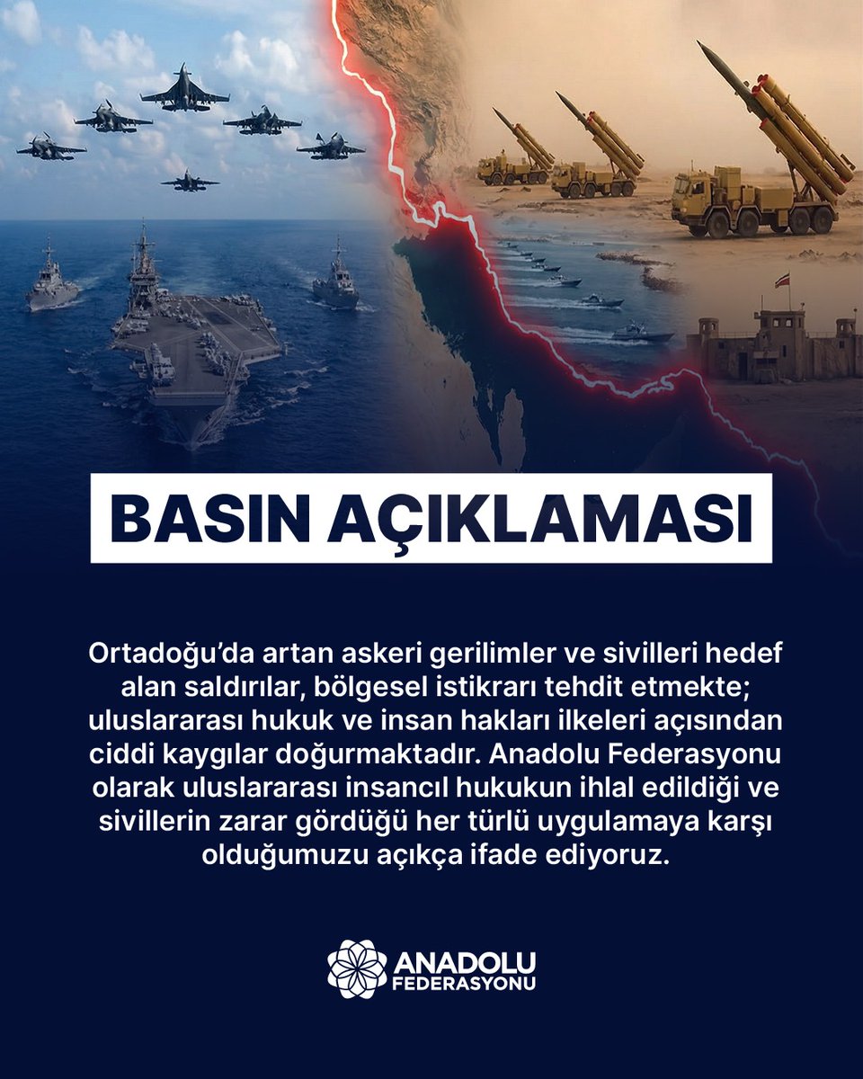 Kamuoyuna saygıyla duyurulur.

Anadolu Federasyonu