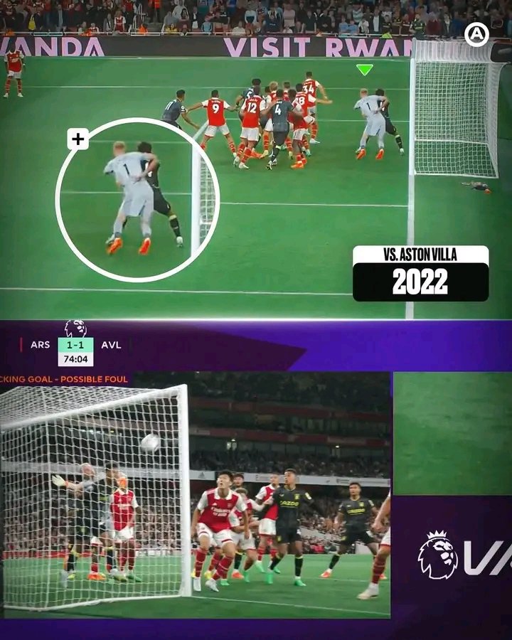 Going back three years, Arsenal were incredibly naive.

Boubacar Kamara used both hands to lock Aaron Ramsdale during a corner kick, blocking his movement and preventing the goalkeeper from jumping.

No Arsenal player noticed, completely innocently allowing Kamara to keep