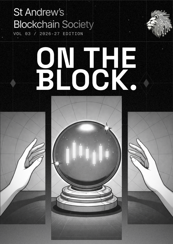 aadityaae_'s tweet photo. Excited to submit my design for the St Andrews Blockchain Magazine Cover Bounty.

Designed a  front cover + three internal covers (Innovations, Regulations and Markets), for ON THE BLOCK Magazine.

@USTABlockchain https://t.co/daKYUEPojG