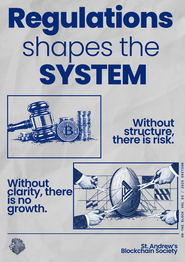 aadityaae_'s tweet photo. Excited to submit my design for the St Andrews Blockchain Magazine Cover Bounty.

Designed a  front cover + three internal covers (Innovations, Regulations and Markets), for ON THE BLOCK Magazine.

@USTABlockchain https://t.co/daKYUEPojG