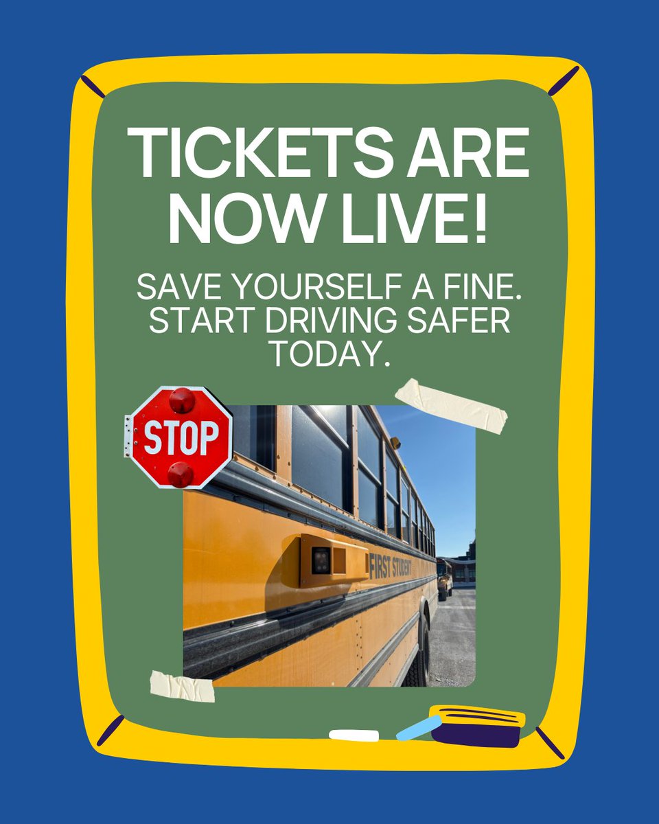 Drivers who illegally pass school buses will now receive a $250 citation in the mail! Save yourself a ticket. Start driving safer today. Learn more at saferoutesforall.org/school-bus-saf…

#SafeRoutesForAll #NewHaven #SchoolBusSafety #SafeStreets #CommunitySafety