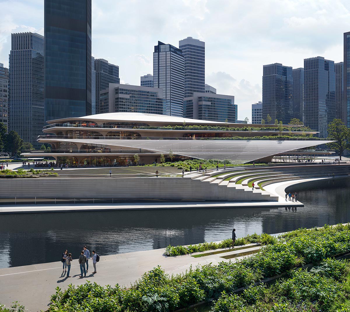 WACommunity's tweet photo. ZHA transforms Hangzhou with the Qiantang Bay Cultural District, featuring sharp floor slabs: https://t.co/rZmIl9ZUUK #architecture https://t.co/R1JgSbeRFV