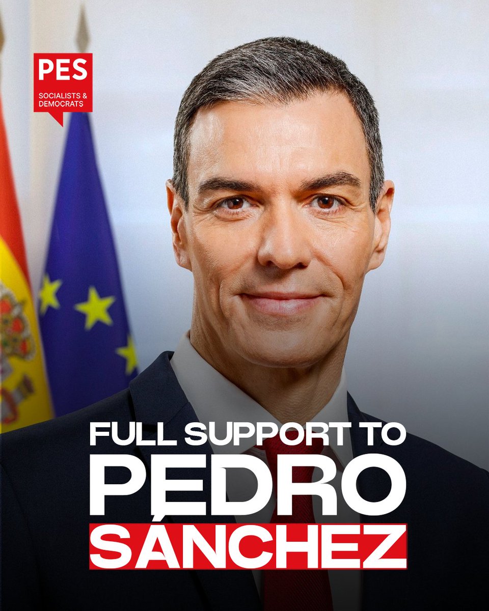 ❌ We will not be intimidated by unacceptable threats.
🇪🇸  Our full support for <a href="/sanchezcastejon/">Pedro Sánchez</a> and for #Spain. Standing up for international law, multilateralism, and Europe’s strategic autonomy is our shared duty - and we will stand firm. 
While we remain unequivocal in our