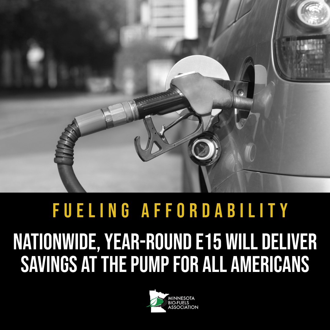 MNBiofuels's tweet image. Study: In 2024, year-round E15 saved drivers in Minnesota an average of 18 cents per gallon at the pump.

Nationwide, year-round E15 could deliver that same kind of affordability to drivers across America. bit.ly/4sqEiG8

#FuelingAffordability #SavingMoney #driving