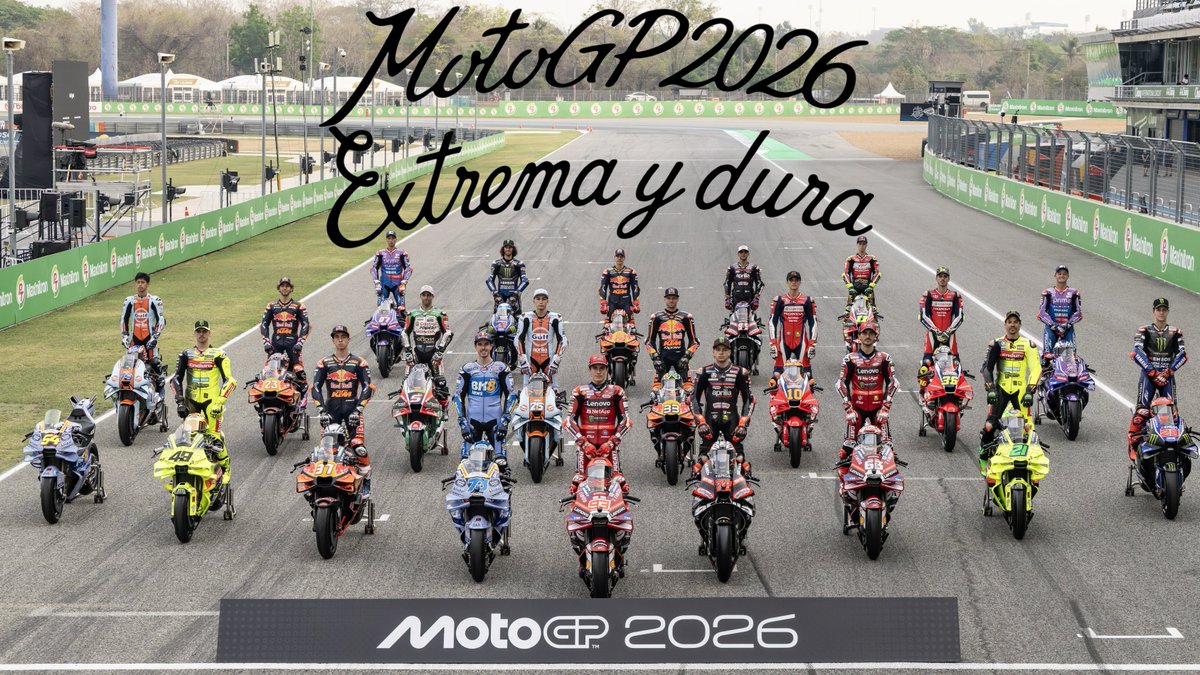 Swinxy's tweet photo. MOTOGP 2026, EXTREMA Y DURA

https://t.co/stOPjPDEMh

¿Es posible presentar a los 22 pilotos de MotoGP 2026 con letras de Extremoduro? https://t.co/jyWwmiULFN