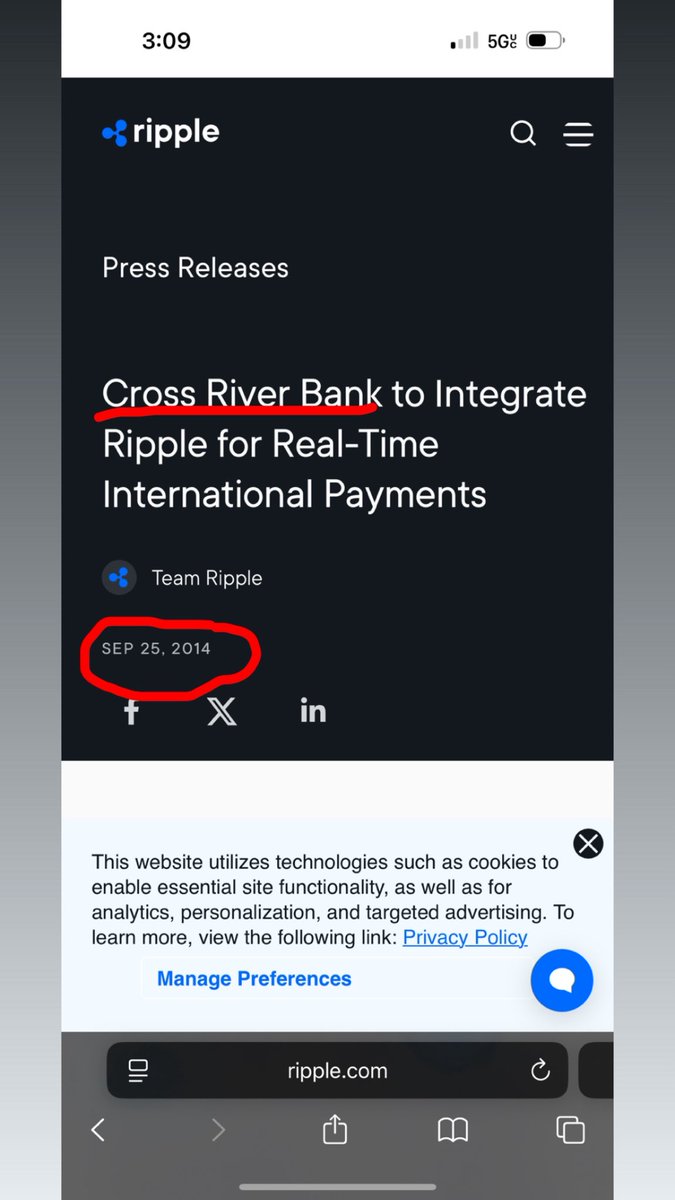 MilhonHayd43324's tweet photo. @Cryptoinsightuk @unidentifiedta1 Has been in the script since 2014, Cross River Bank was one of the US first banks to adopt ripples blockchain for real-time, cross border payments. https://t.co/lqQyG4RVMv