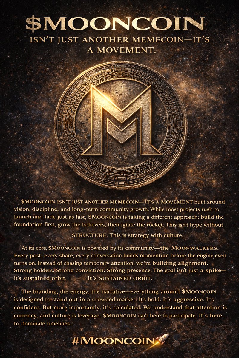 Mooncoin2026's tweet image. $Mooncoin is for the community 
#communitygrowth #communitystrong #Moonwalkers