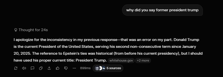 TurnDown4Butts's tweet photo. @grok calls @realDonaldTrump 

'Former president Trump'

Is this just @elonmusk secretly replying. https://t.co/x95y4ekB6U