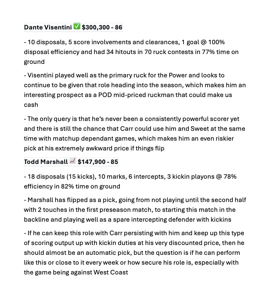 OnThePineX's tweet image. Port Adelaide SuperCoach relevant player reviews: 

Zak Butters &amp;amp; Connor Rozee 🔥
Jason Horne-Francis &amp;amp; Dante Visentini ✅ 
Todd Marshall &amp;amp; Jack Whitlock 📈
Jack Watkins 👀

#SuperCoach #AFL #PortAdelaide