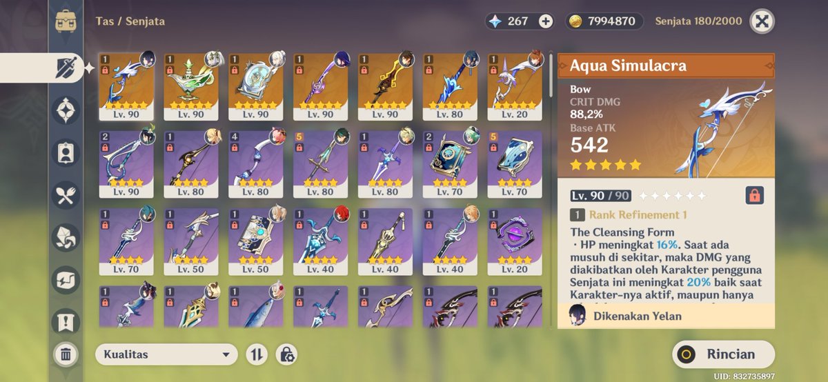 Bluybery's tweet photo. WTS Genshin Impact akun
AR 56 SERVER ASIA BIRTHDAY UNSET
ARTEFAK RAPI WELL BUILD
Archon Sign Kecuali venti 
Masih low explore jadi puas banget kalau mau nguli Primo
Raiden Sign
Zhongli Sign
Nahida Sign
Yelan Sign
sisanya cek ss
price 300 https://t.co/8MnUD5PClm