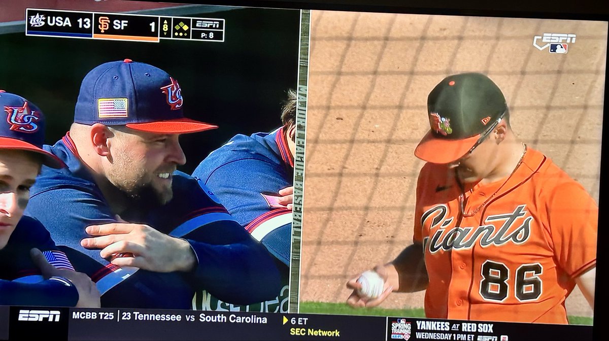 PghDawgs's tweet image. Big brother watching little brother pitch! 🇺🇸🇺🇸
@WBCBaseball @SFGiants @david_bednar 
#dawgsfamily #compete
#areyounext