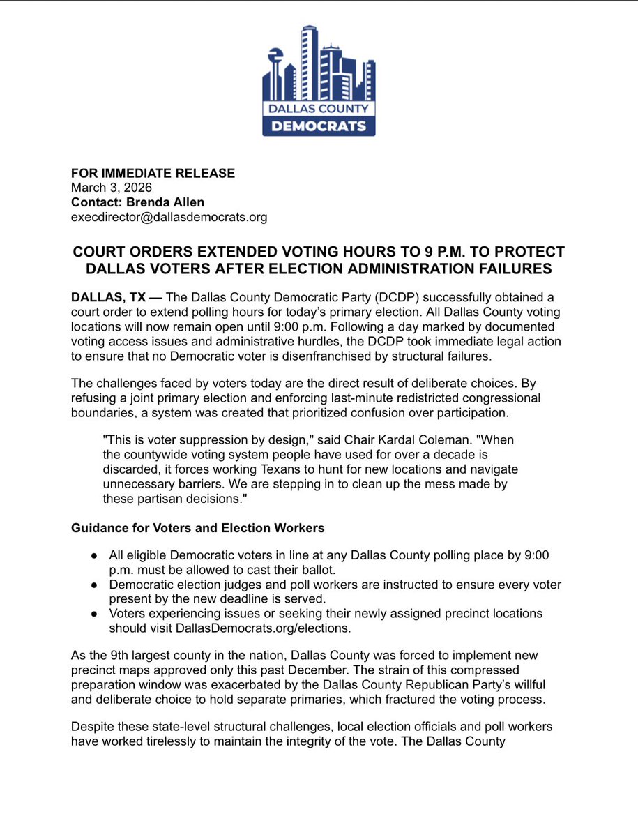 Dallas Democrats tweet media