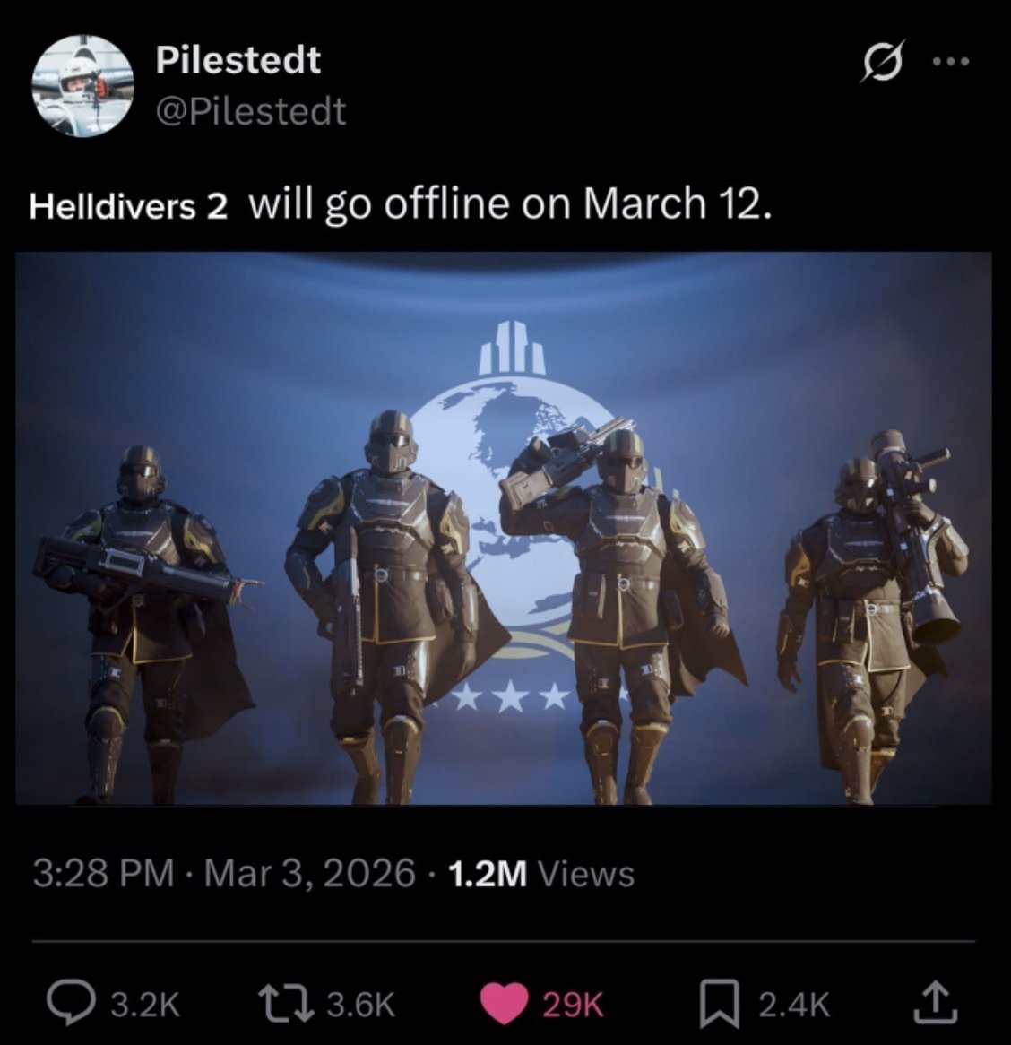 Helldivers NOW tweet media