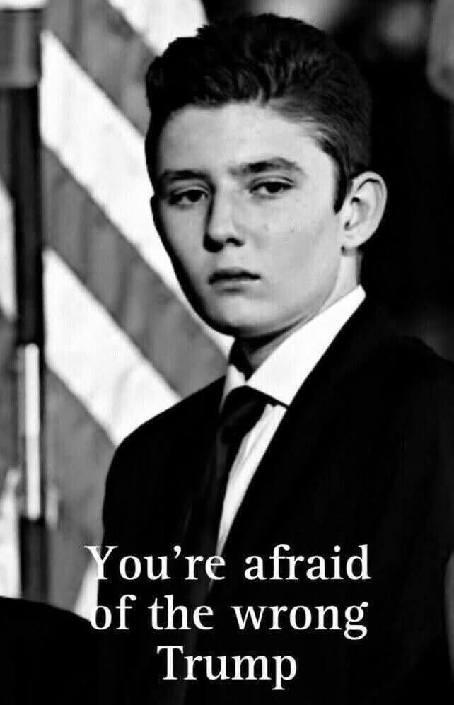 Rosyface81's tweet photo. You’re afraid of the wrong Trump. 

#trumplover #Trumpublican https://t.co/CspOOU72qV