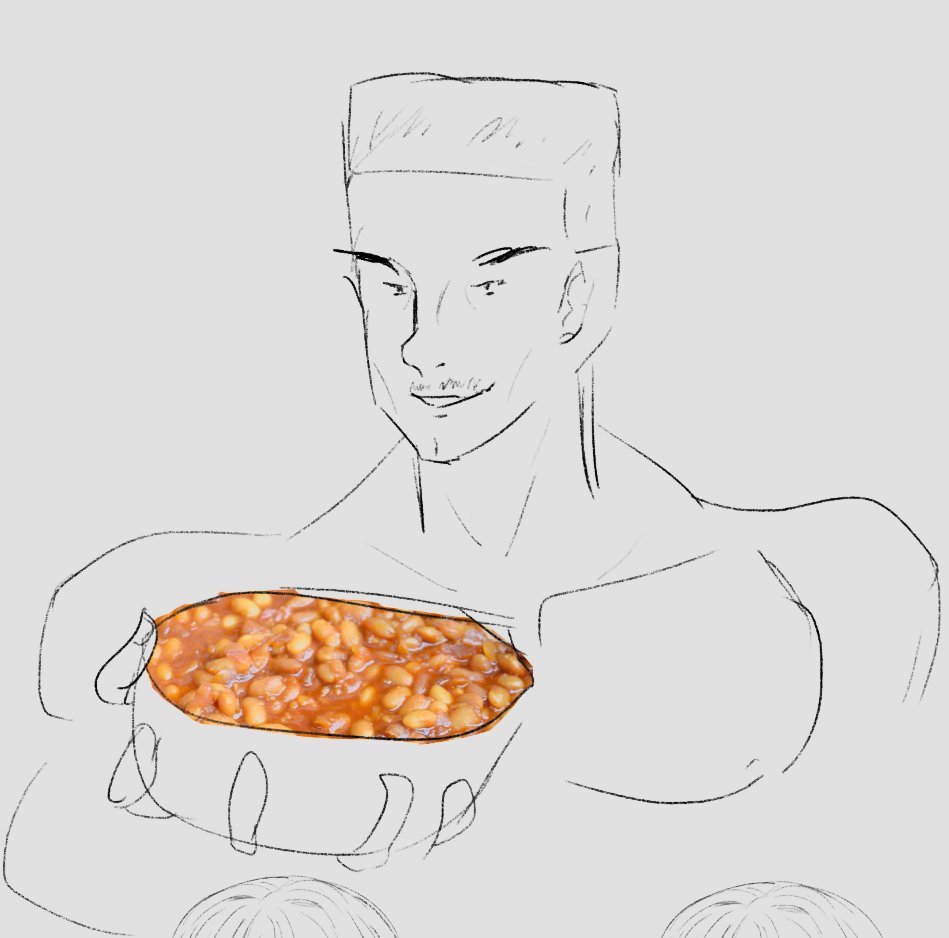 HOT MAN EATING BEANS
